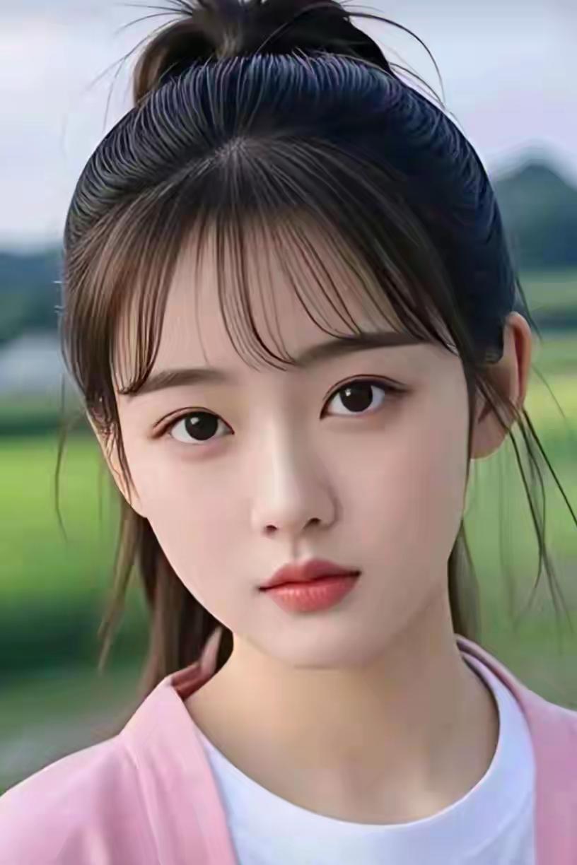 这妹子颜值真是杠杠滴，粉衣白衫，清新脱俗，仿佛从画中走出来的仙女。