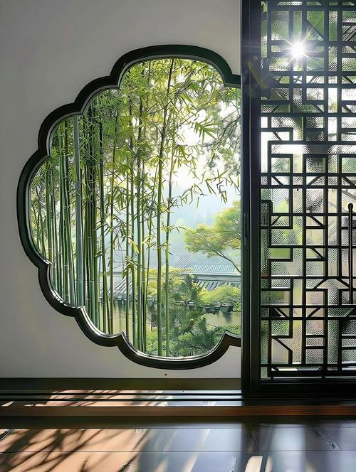 上联：窗含春夏秋冬景，下联：院纳东西南北风，下联：月照古今天山雪。