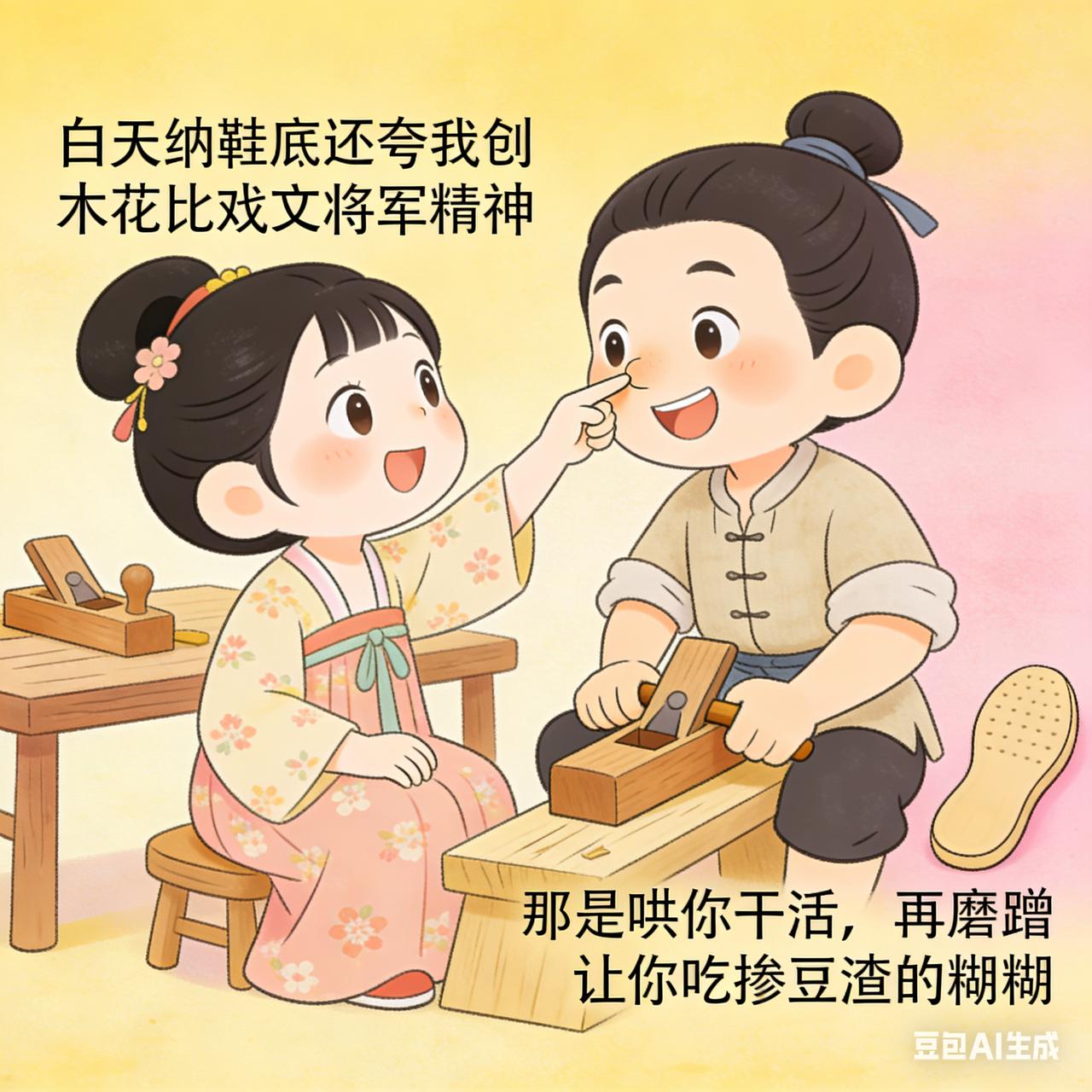 古代夫妻搞笑段子张木匠夜里被媳妇的梦话吵醒，只听她嘴里嘟囔：“卖豆腐的王二，
