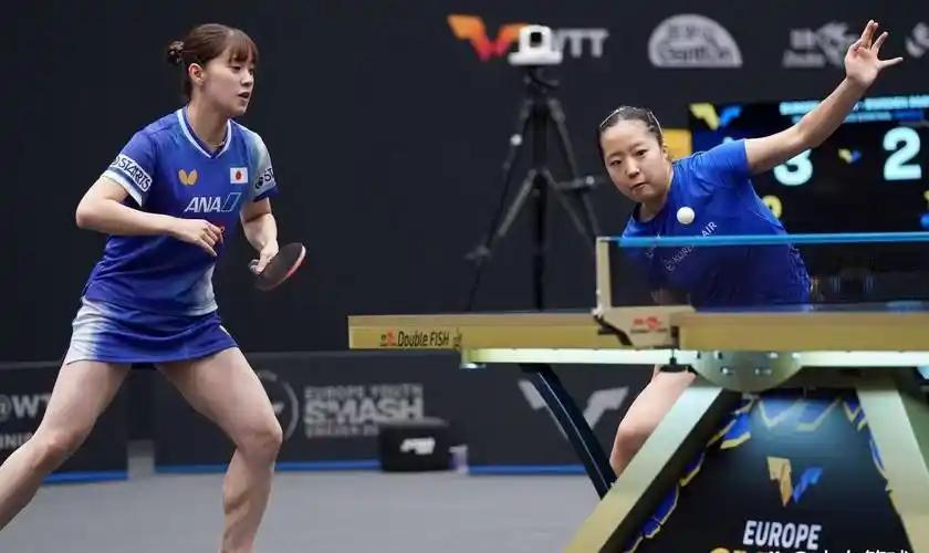 刚刚结束了一场WTT新加坡大满贯女双半决赛的较量，女双世界排名第14位的跨协会组