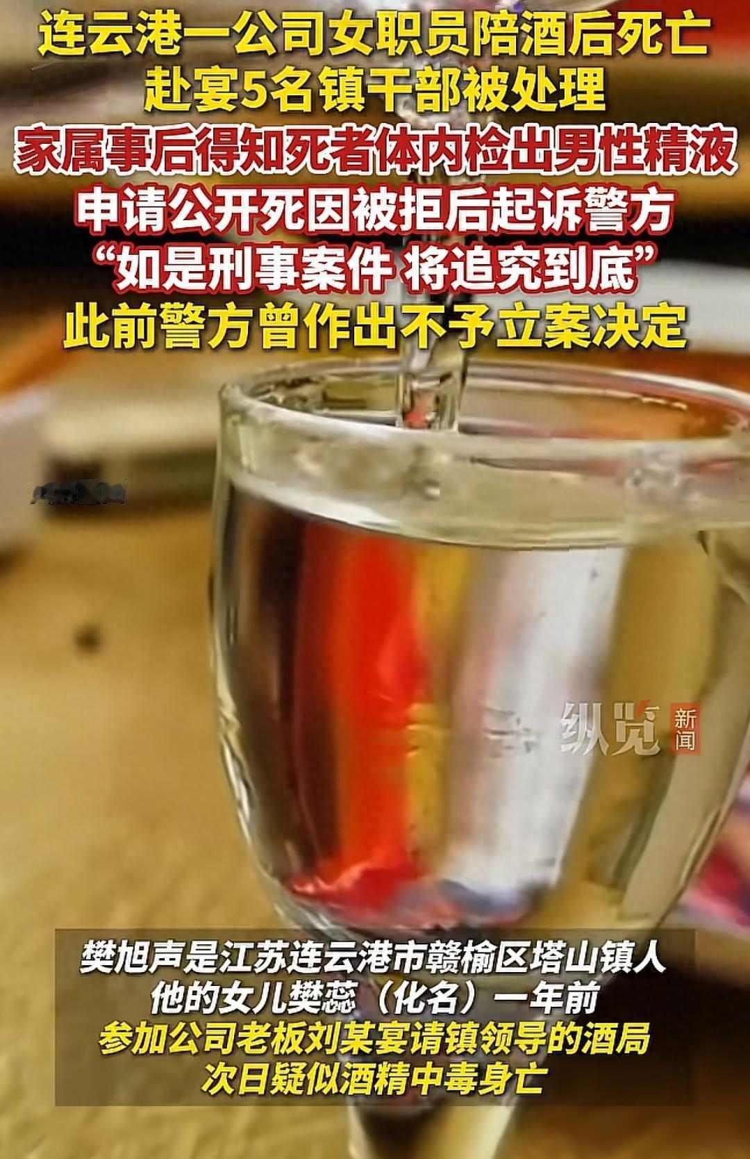 樊蕊死了，干部没说法，钱却给了235万那天晚上，连云港的一个老板请镇上几位干