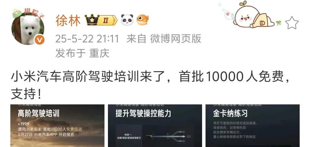 哈哈哈，还是我米会玩啊。小米要教大家如何开车！[捂脸哭][捂脸哭][捂脸哭]