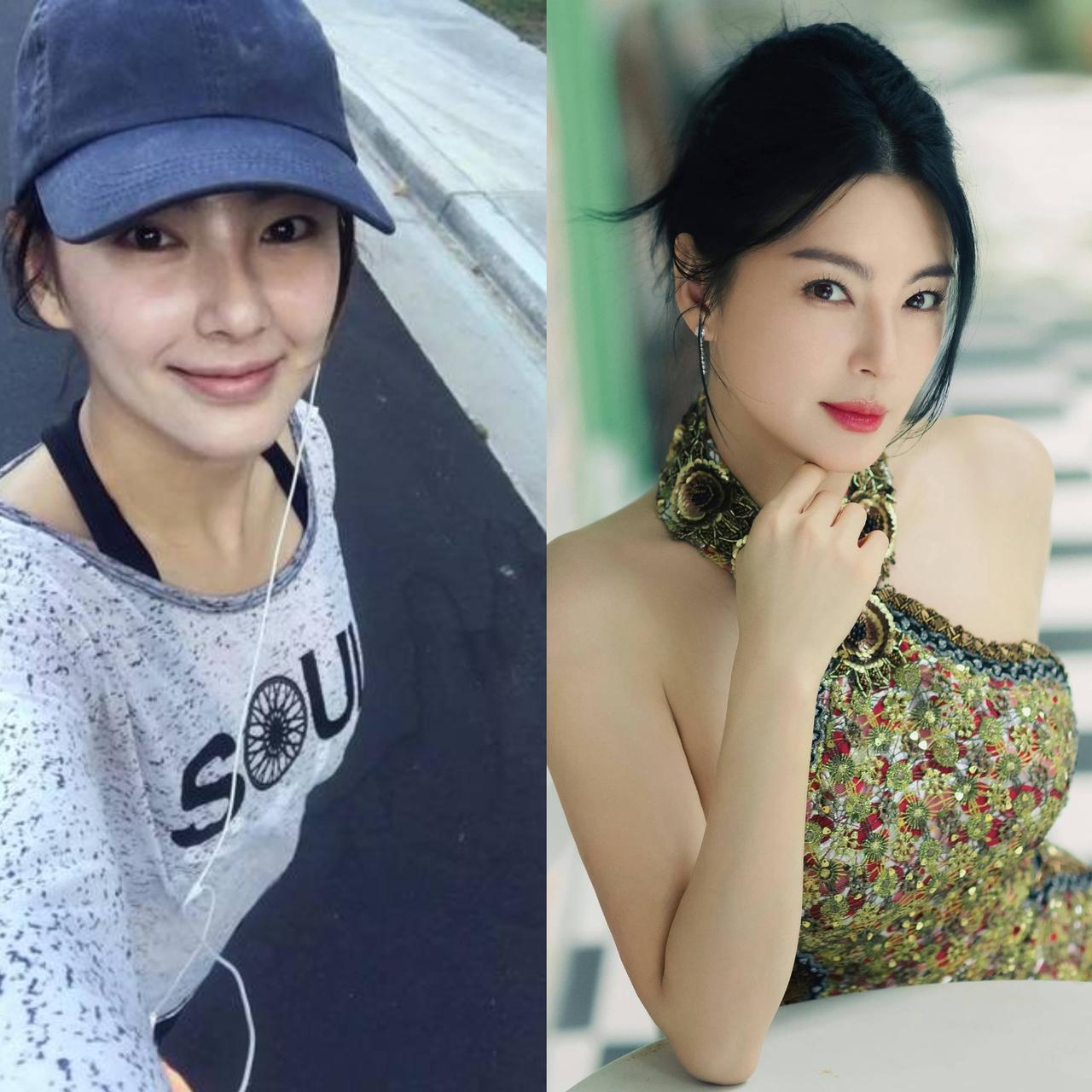 张雨绮素颜比妆后的年龄至少要小七八岁吧，素颜看着就像二十五六岁，妆后虽然很美，但