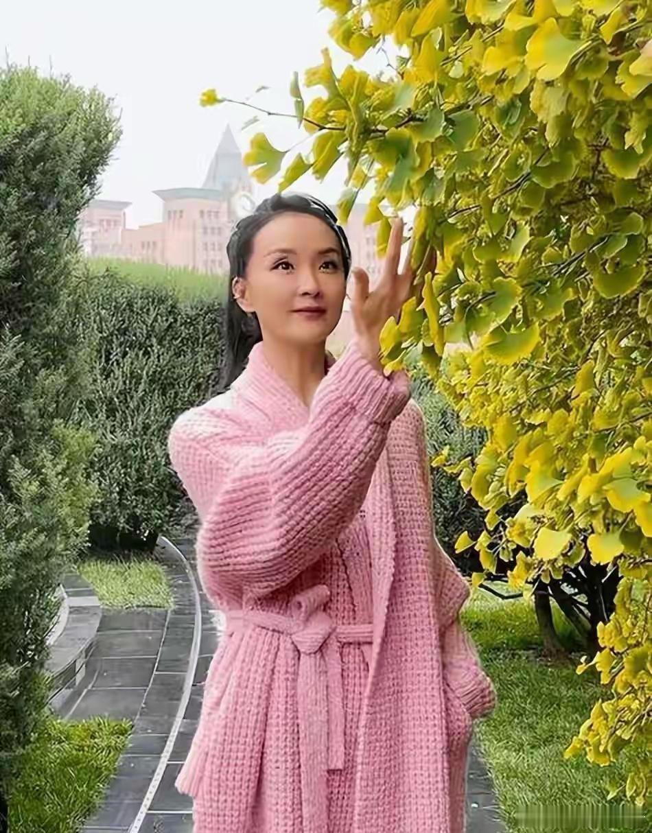 王艳家境太惊人，穿睡衣逛自家花园，身后就是紫禁城，奢华感拉满