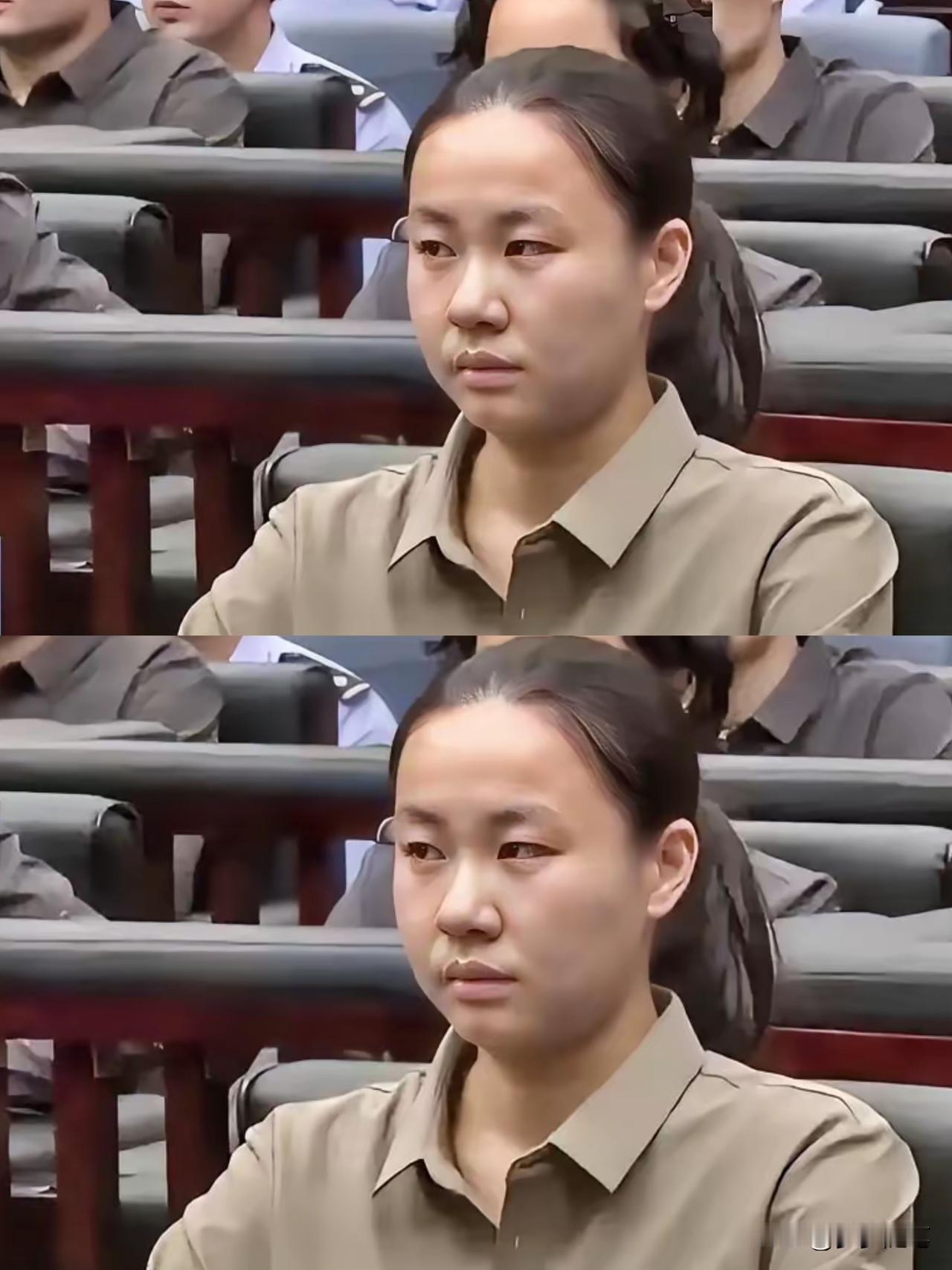 经过几天折磨，29岁的明珍珍已经褪去了狂妄，当听见自己被宣判si刑的时候，肉眼可