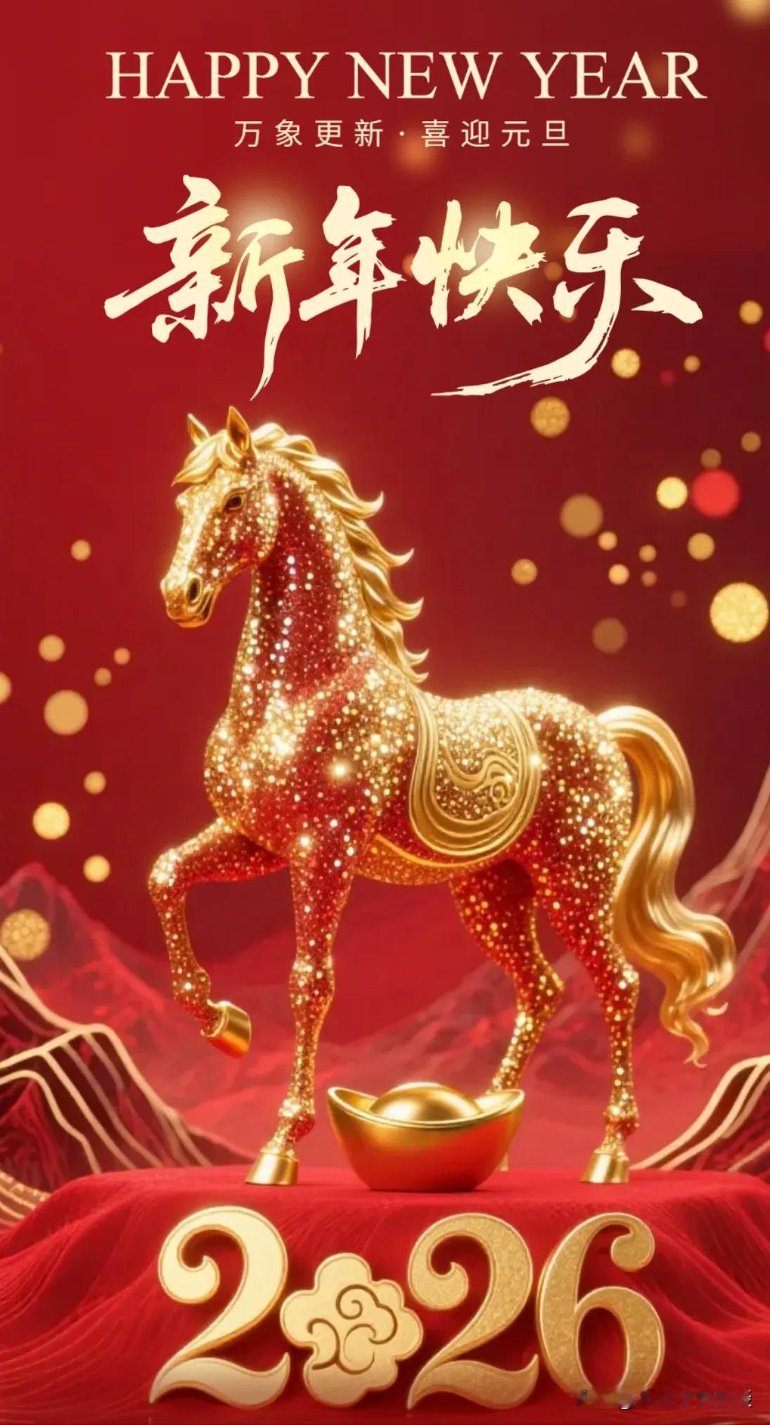 一人一句新年祝福2026，归零更新，重启向上！以梦为马，不负韶华，活成鲜衣怒马的