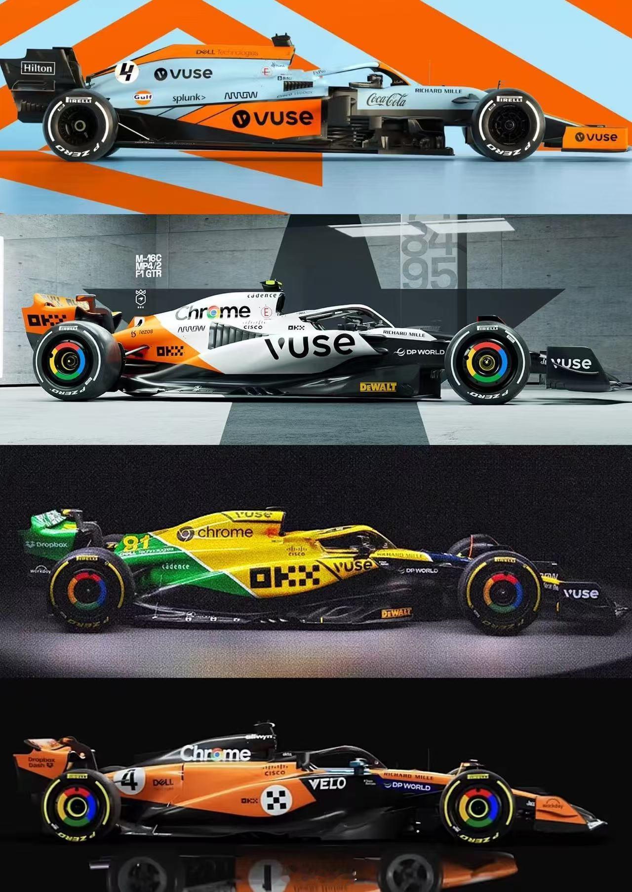 迈凯轮近几年的摩纳哥特涂F12025F1摩纳哥大奖赛​​​
