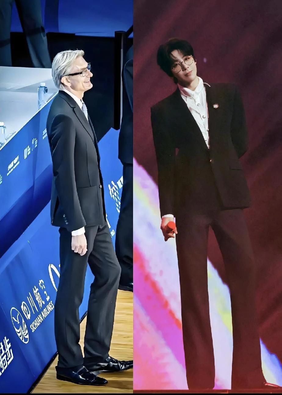 终于有人发现了，这是现在内娱真正的九头身男人，这身高太让人羡慕，腿都比我高