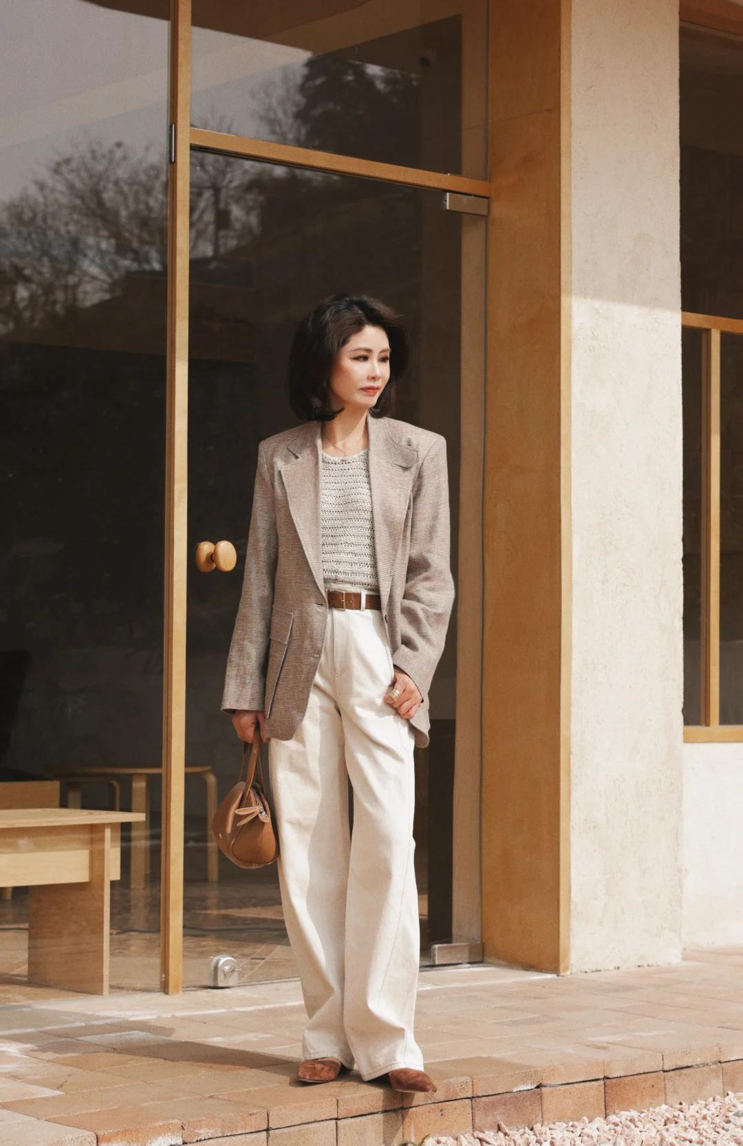 大龄女性春日西装穿搭｜高级减龄太绝了✨真的劝所有大龄姐妹，春天把西装焊在身上