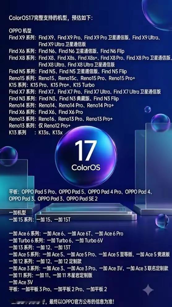ColorOS17确认8月内测：没有液态玻璃，OPPO终于不卷功能了，升级名单