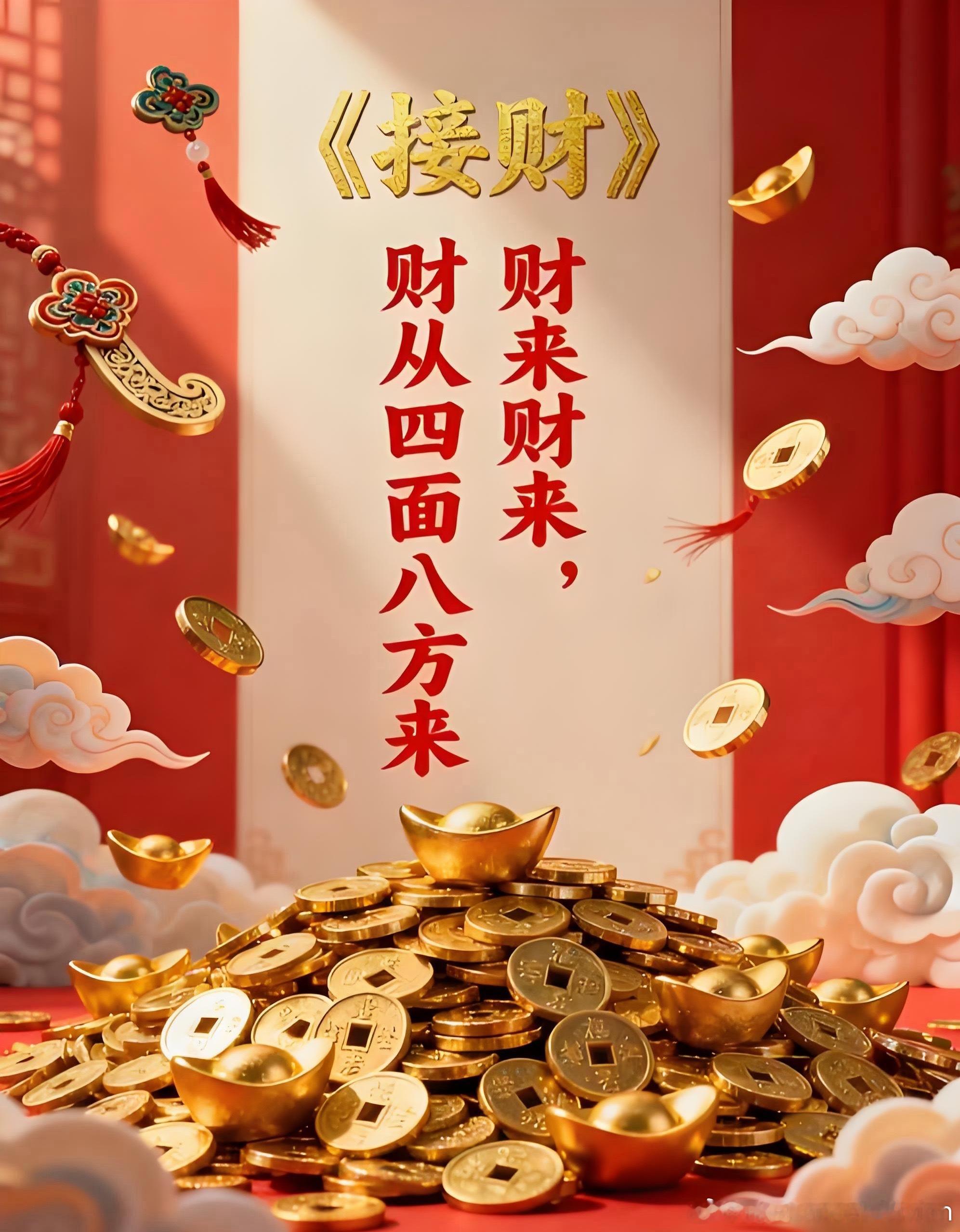 今年你铁定要发大财，东南西北，四面八方都来财！接住这份好财运，今年顺风顺水赚大钱