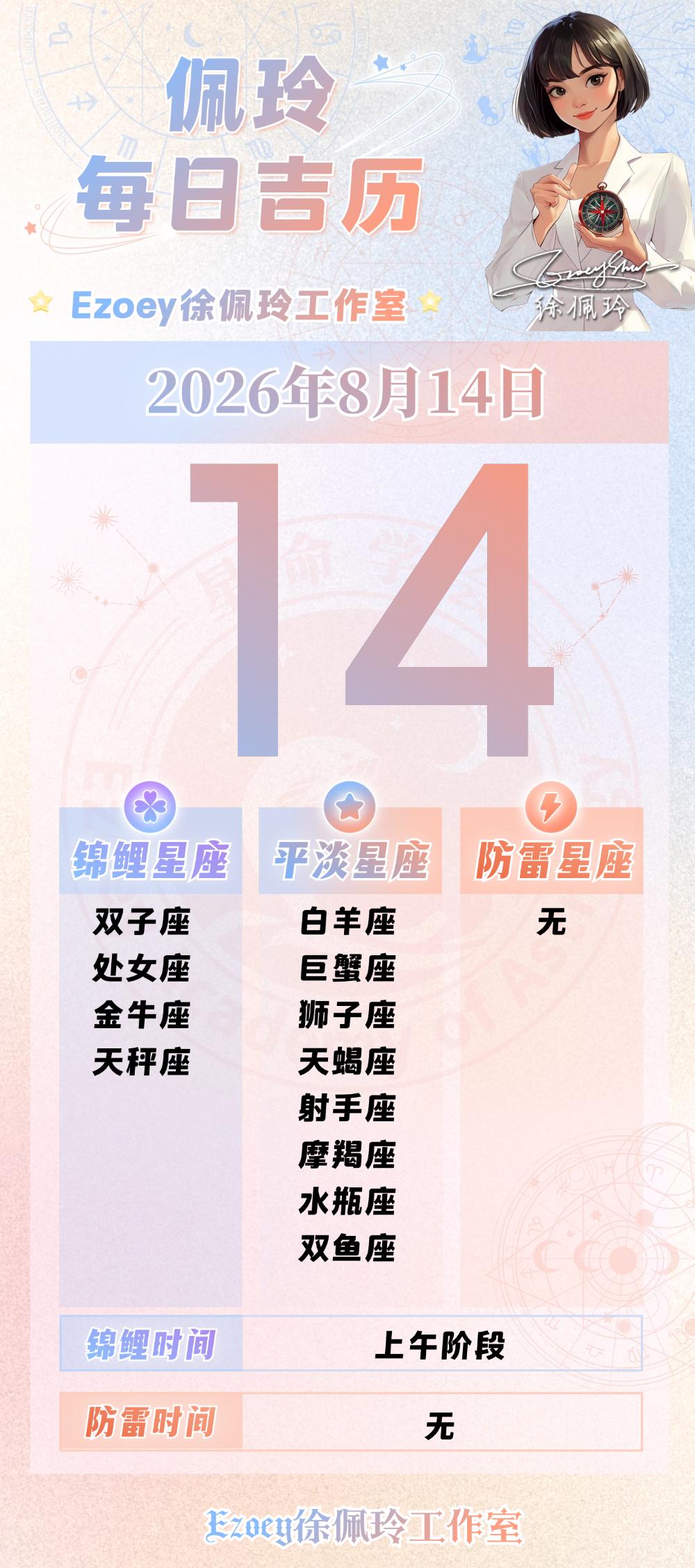 【8.14日播报】爱意温馨日锦鲤星座：双子座、处女座、金牛座、天秤座——Ez