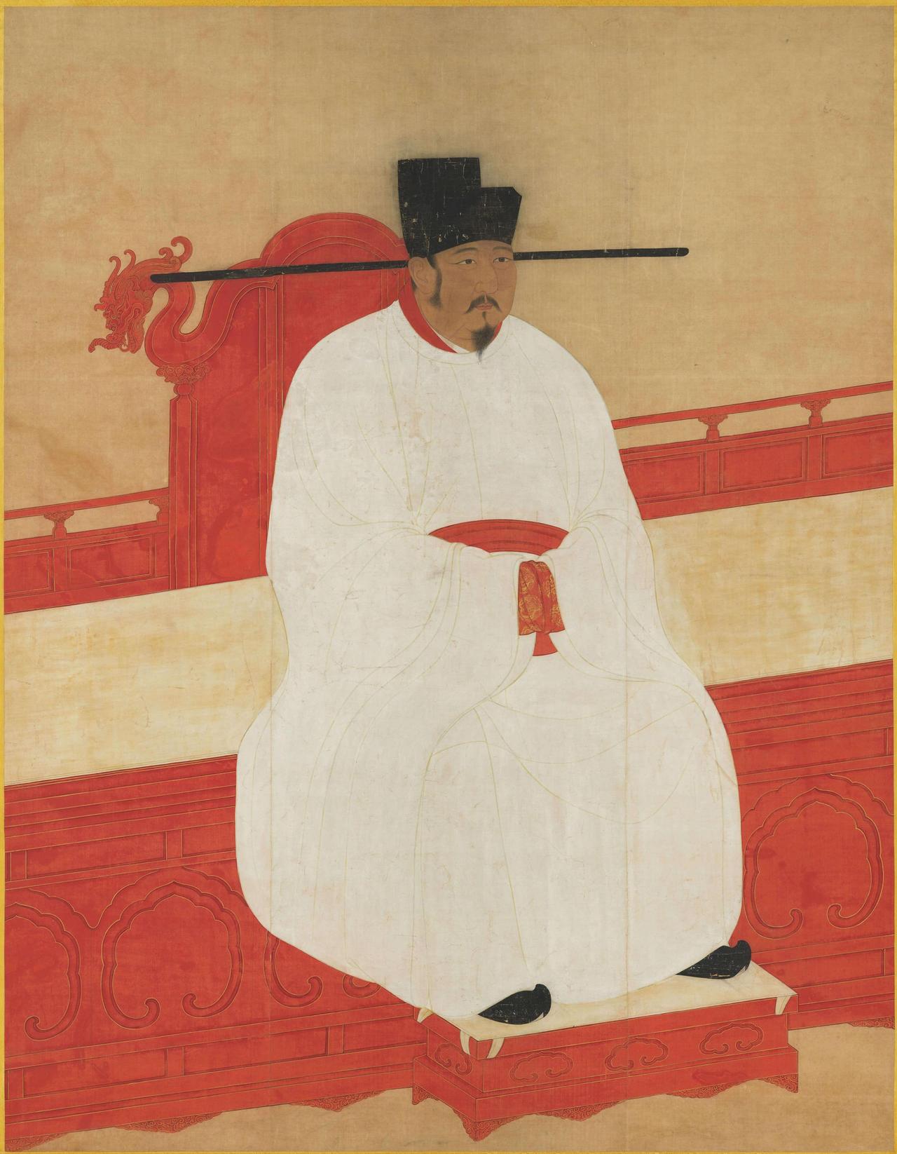 1063年宋仁宗驾崩后，养子赵曙散发被面装疯逃跑，韩琦、欧阳修等人将赵曙抓住，强