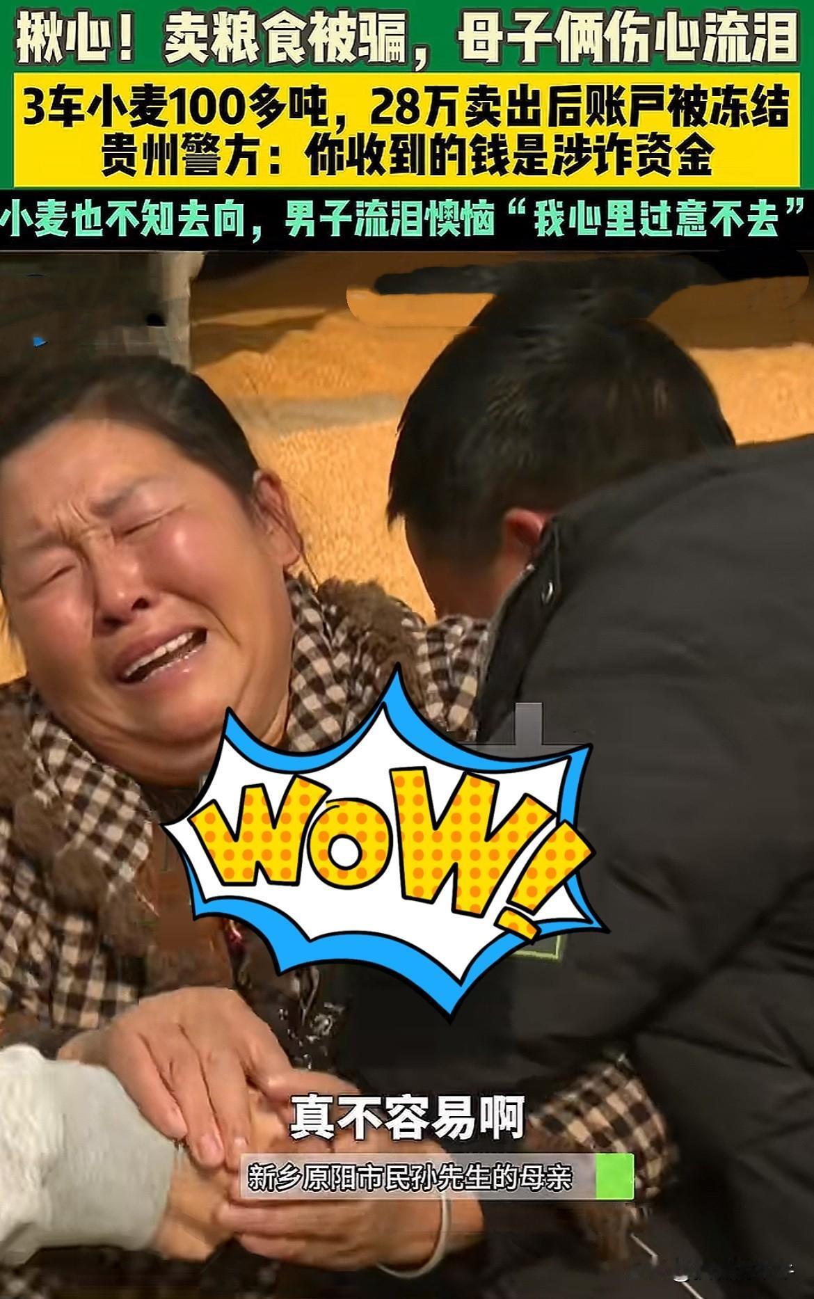 河南新乡母子卖粮28万,后脚银行账户被冻结。最让人不舒服的是账户被冻结后就“