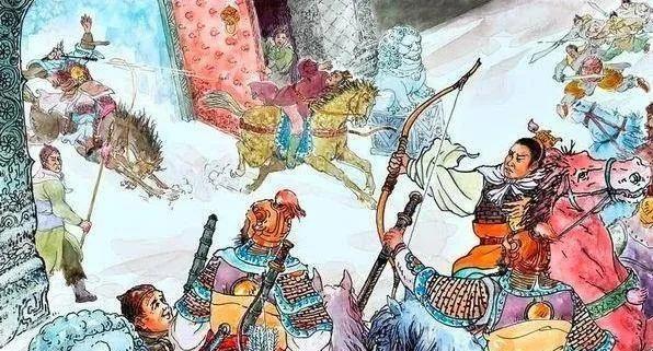 538年河桥之战，蔡祐与10位士兵被高欢包围。激战一番，蔡祐成功突围，只损失一人