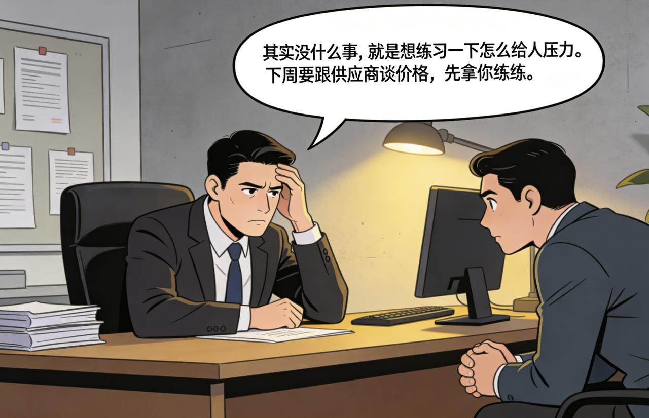 主管把小张叫进办公室，关上门。“坐。”他指了指对面的椅子，表情严肃。小张脑子