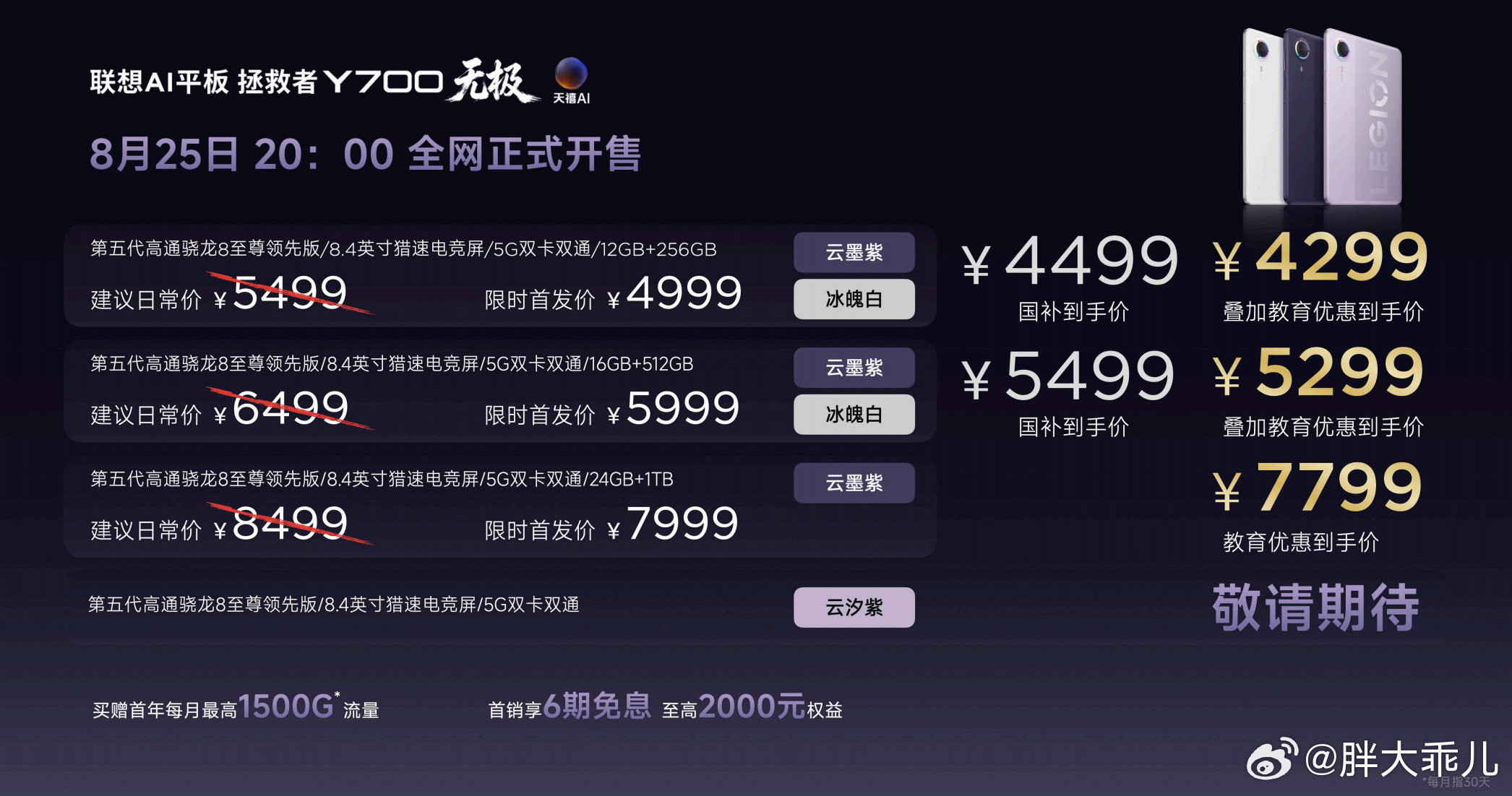 刚回到公司想发个一张图看懂，结果Y700无极就售罄了，开负卖时就赶紧上车哈！销售
