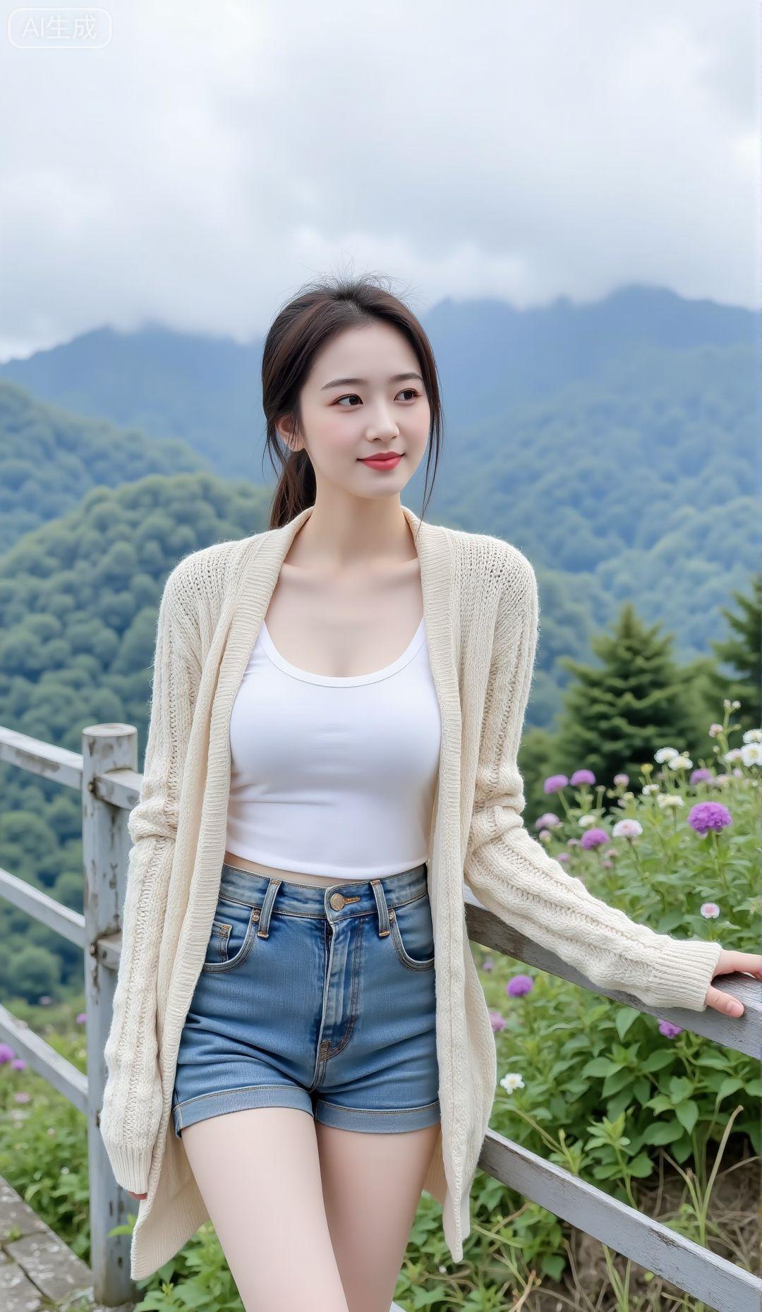 山间少女，清新自然，笑靥如花女装穿搭分享推荐纯真少女风穿搭