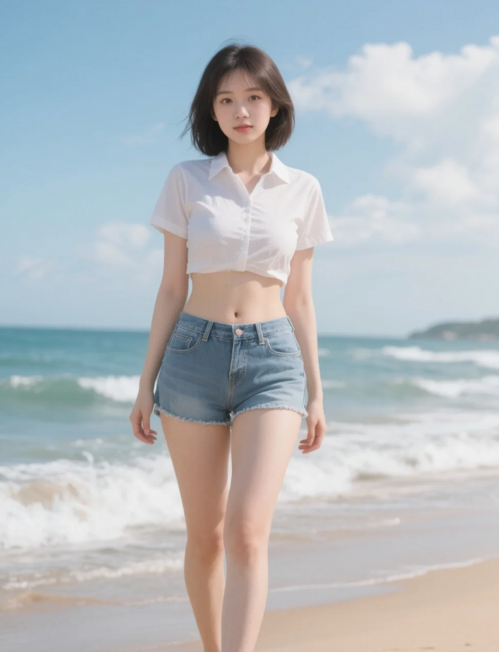眼神深邃而悠远，仿佛在追寻着远方的诗意