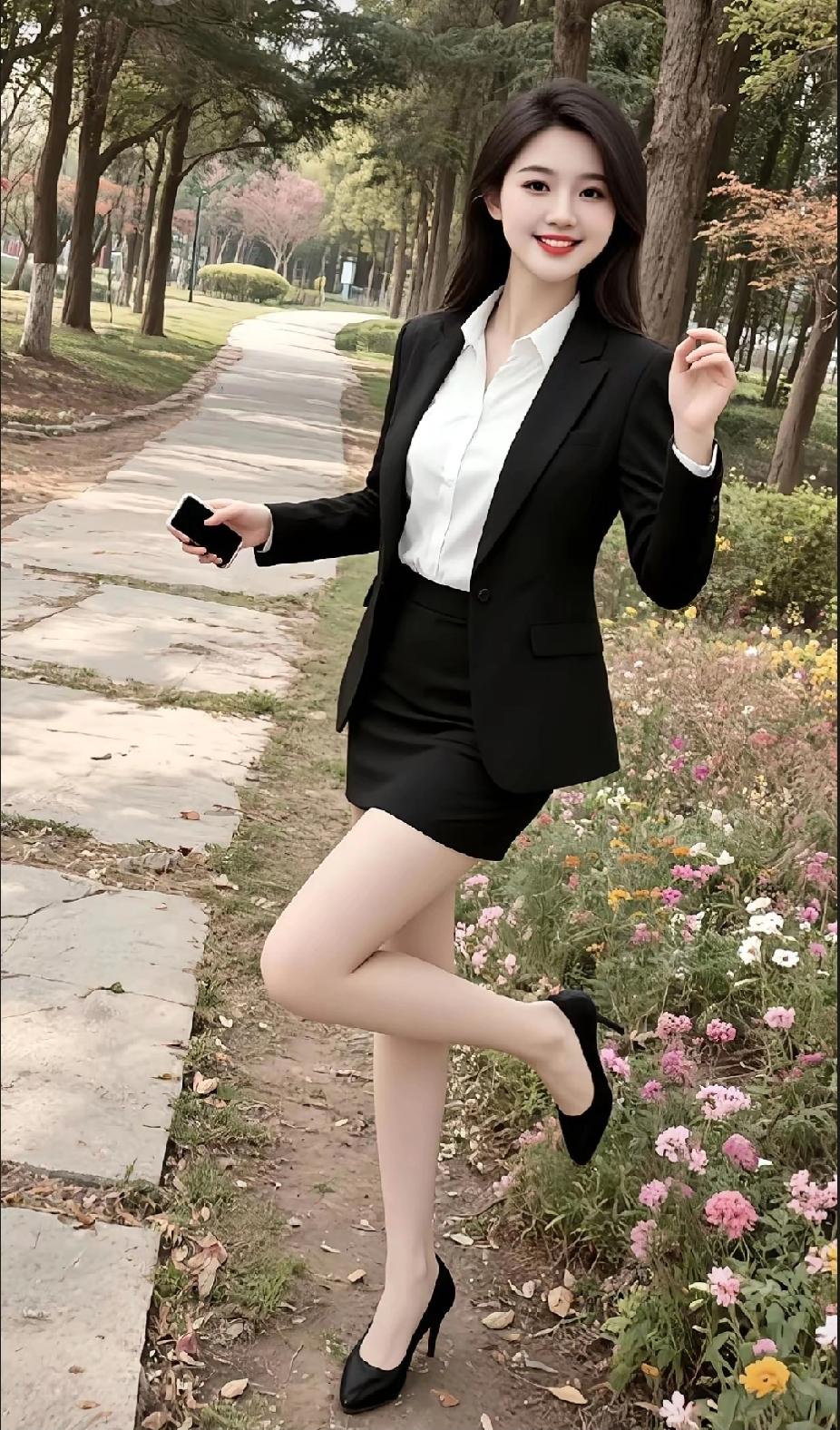 花间一曲笑，风中几度愁。美女小姐姐