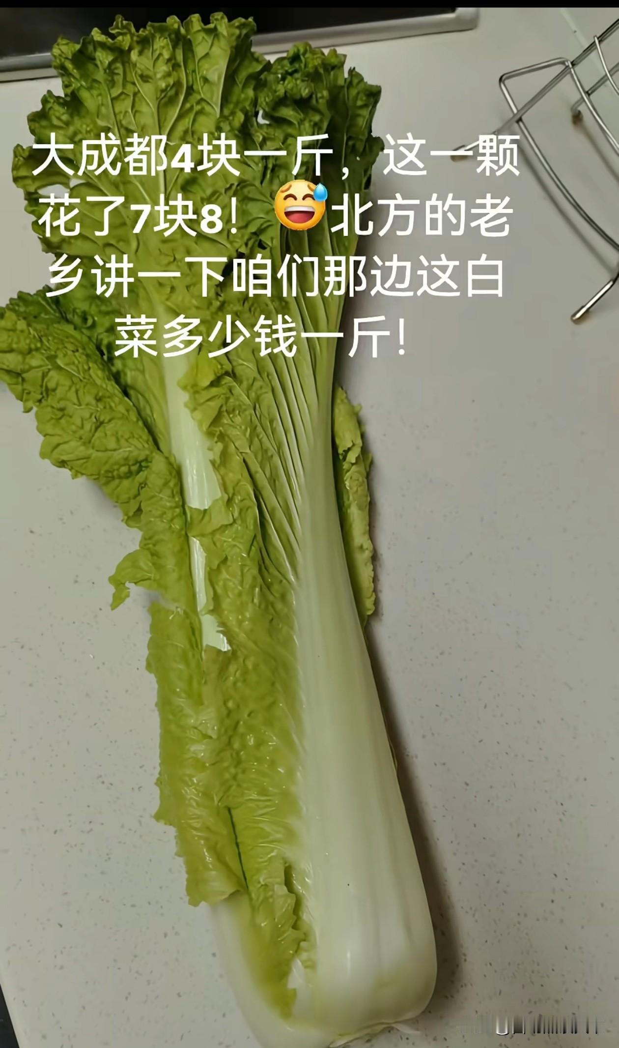 南方的朋友问一颗白菜7块8贵不贵？首先说这样的白菜在我们这边，如果长成这样是没人