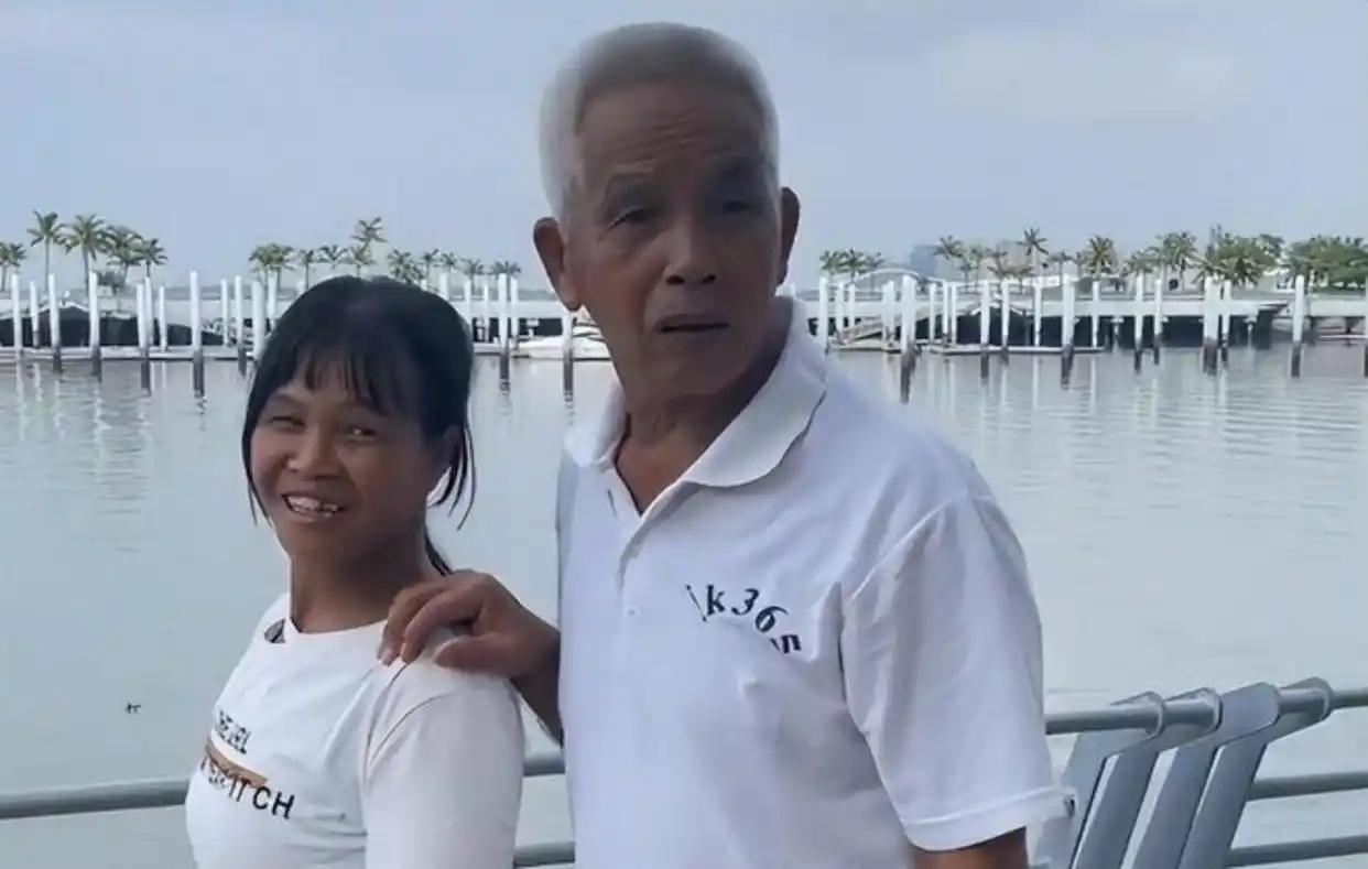 广西有个牛人！94年，49岁老梁把19岁女工友领回家，接着两口子就拼命生娃，21