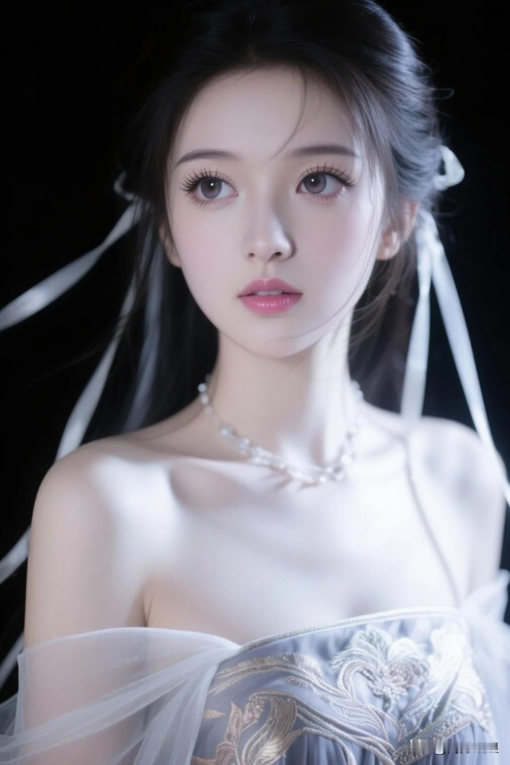 梦幻少女那黑发红唇的模样，真的太绝了。就像刘些宁复古风穿搭写真里，白衬...