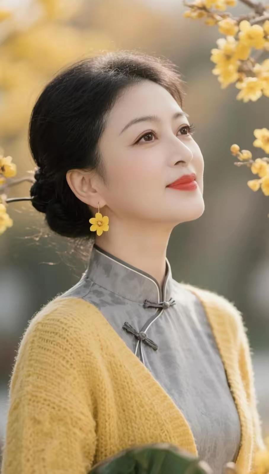 花间美人笑，春风满面来。