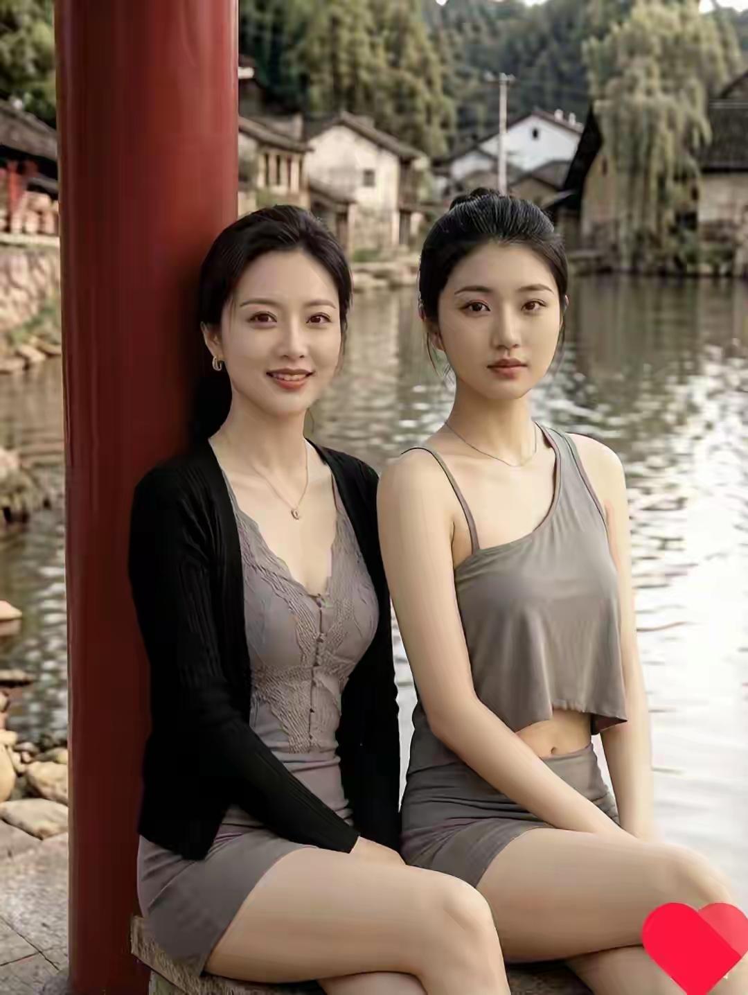 选她娘俩的时候，是不是选妈妈比选女儿更有女人味？尤其是这个当妈妈的眼神特勾魂！