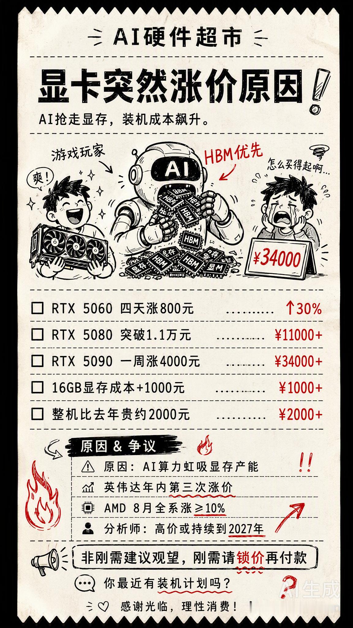 最近想装机的朋友可能已经感受到了——显卡价格突然「起飞」了。 7月底以...
