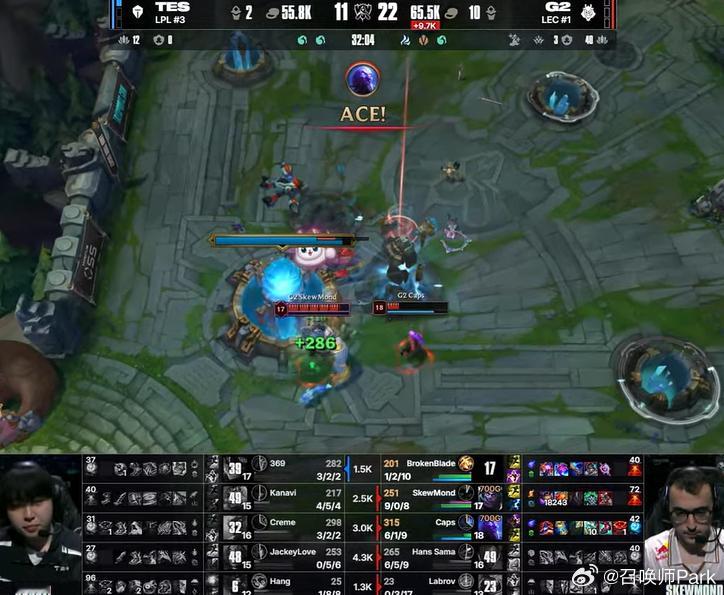 左手没骗人,打野蒙多是真有用,这局TES下路双人组对线裂开,G2下半区破局,虽然