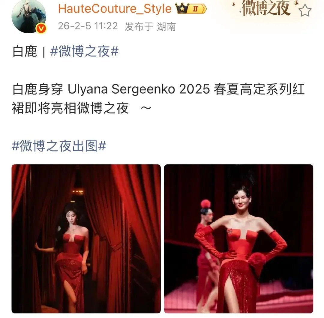 大家觉得白鹿有没有穿出这裙子本身的风格？