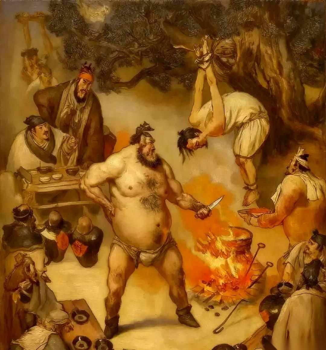 斧子劈开一个四岁小孩的脑袋。干这事儿的，是你以为那个莽撞憨直的“铁牛”李逵。