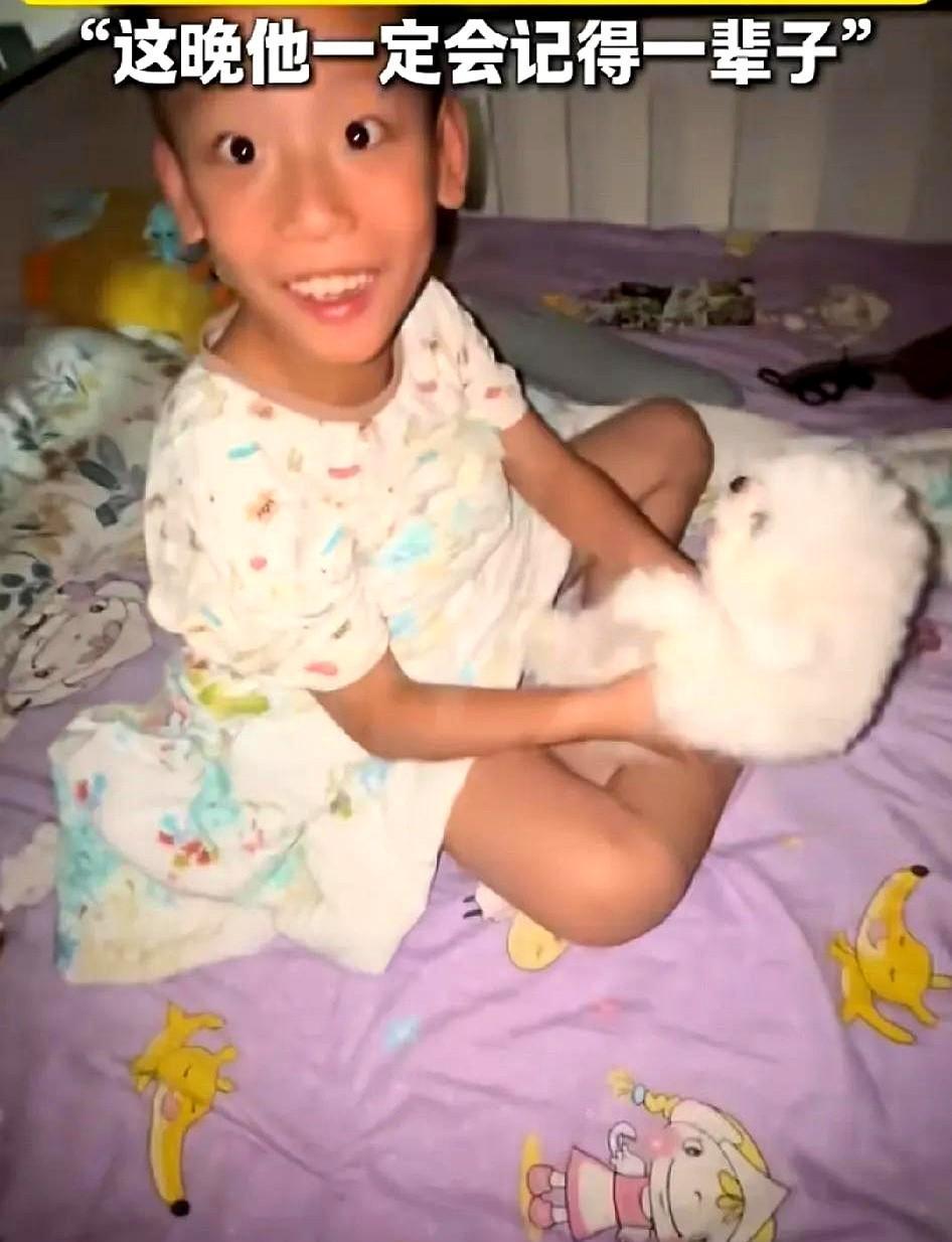 6月1号儿童节这一天，山东一男子为了满足自己儿子的心愿，悄悄把儿子一直想养的狗狗