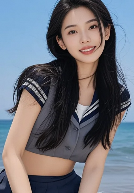 小姐姐微微一笑，仿佛时间都悄悄停了一瞬！