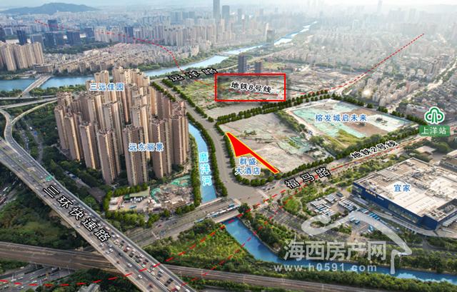 6月16日，福州市自然资源和规划局发布的一张土地招商航拍图，再次透露福州地铁8号
