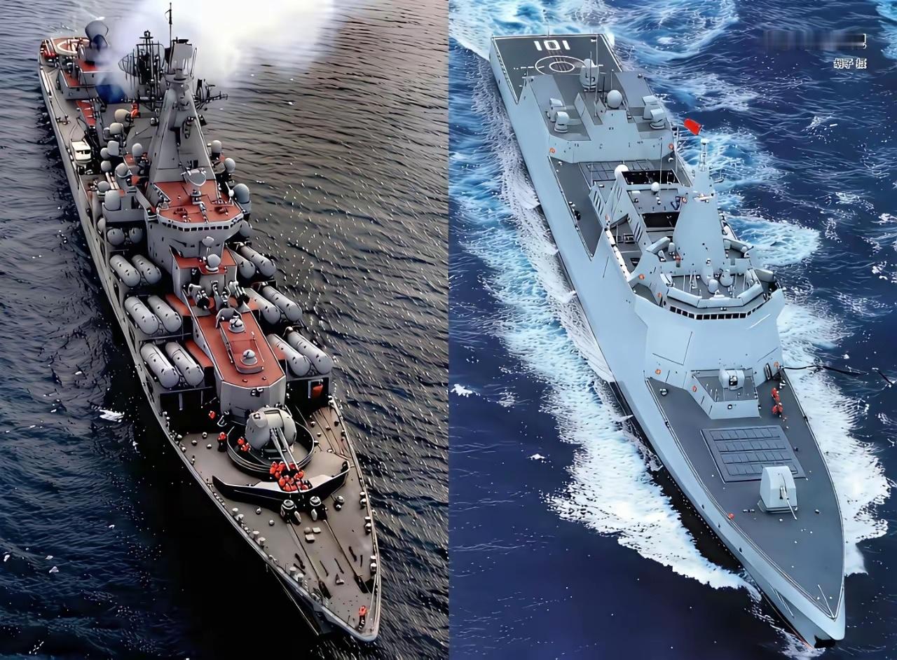 当这两艘大驱在海上相遇。。。055：超视距，清空弹仓回家吃饭基洛夫：老子是巡洋舰