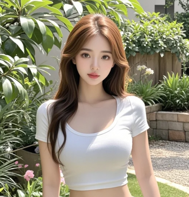 花园里的她，带着诗意而来