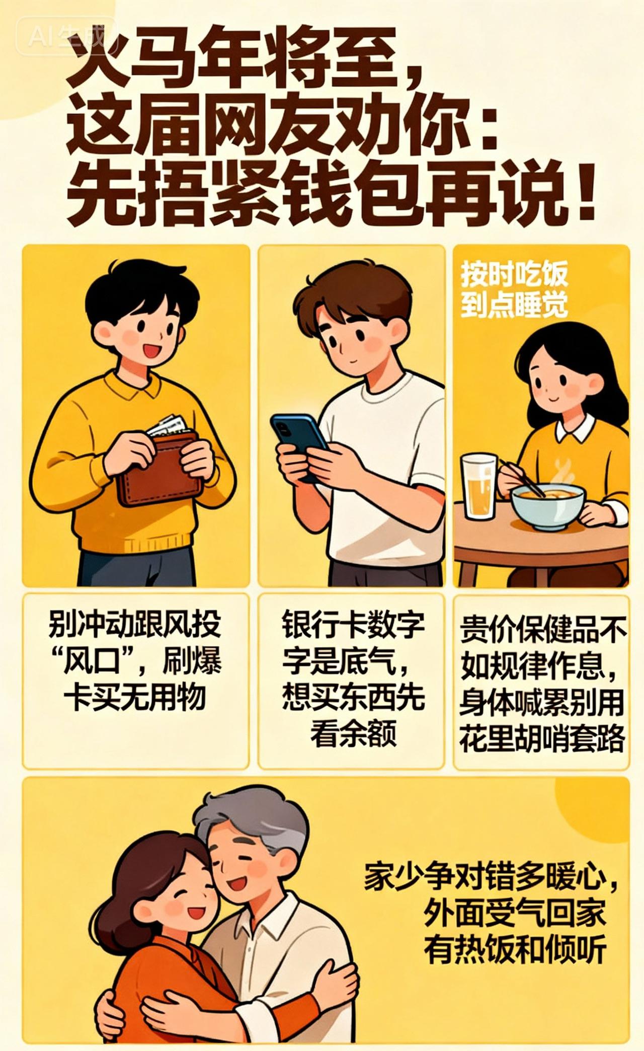 火马年将至，这届网友劝你：先捂紧钱包再说！最近全网都在聊“火马年”，说这年
