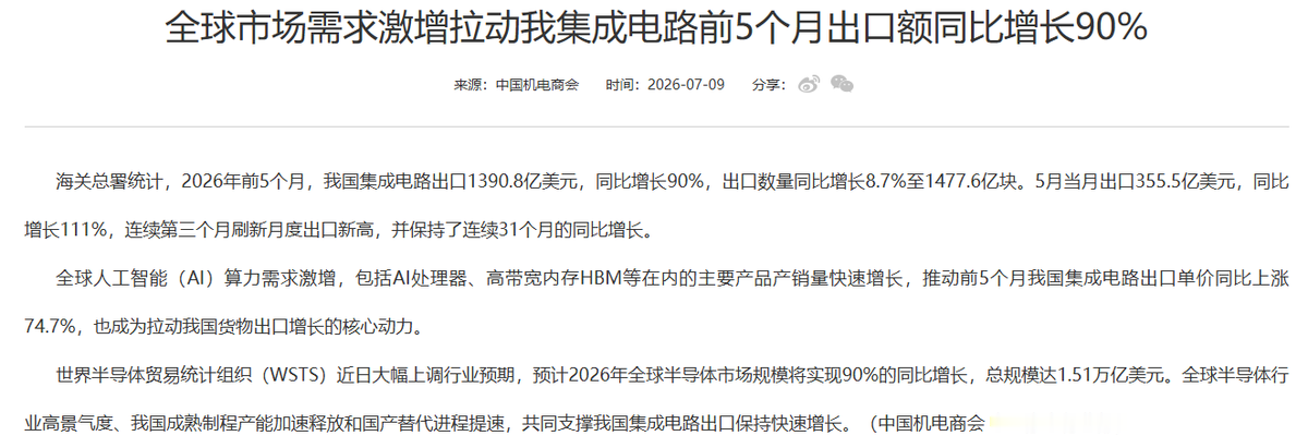“在中国制造”不等于“由中国制造”？台积电2026年第二季度全球晶圆代工市占率攀升至72.5%，创下