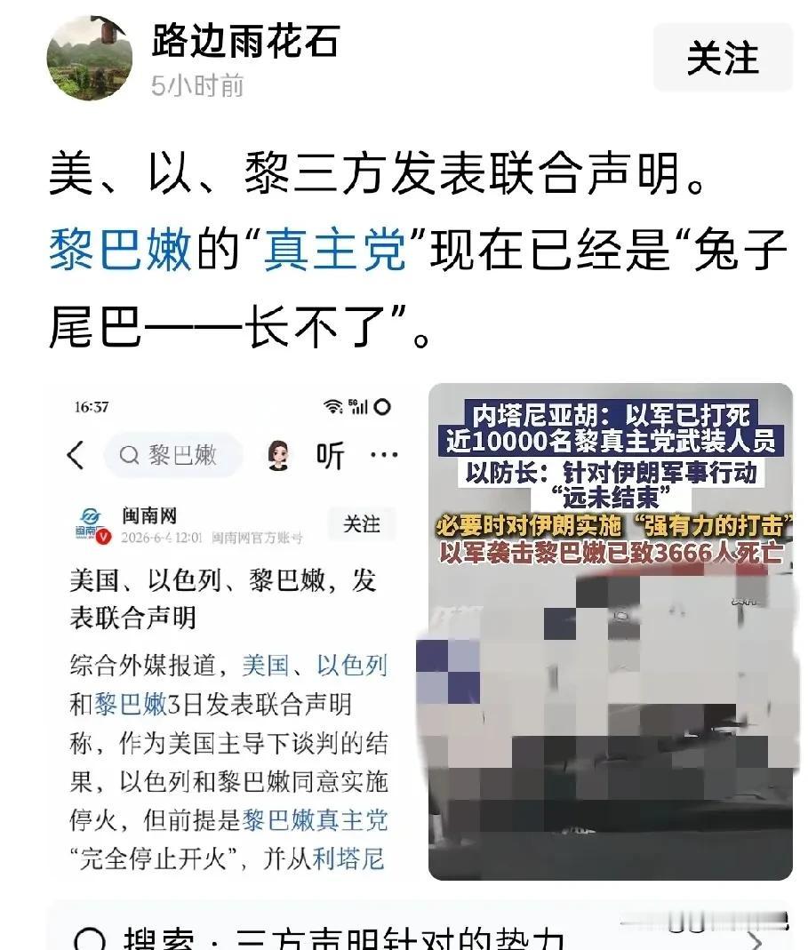 说真主党这次完蛋了，真没毛病。以前它能横着走，全靠伊朗打钱、黎巴嫩政府装看不
