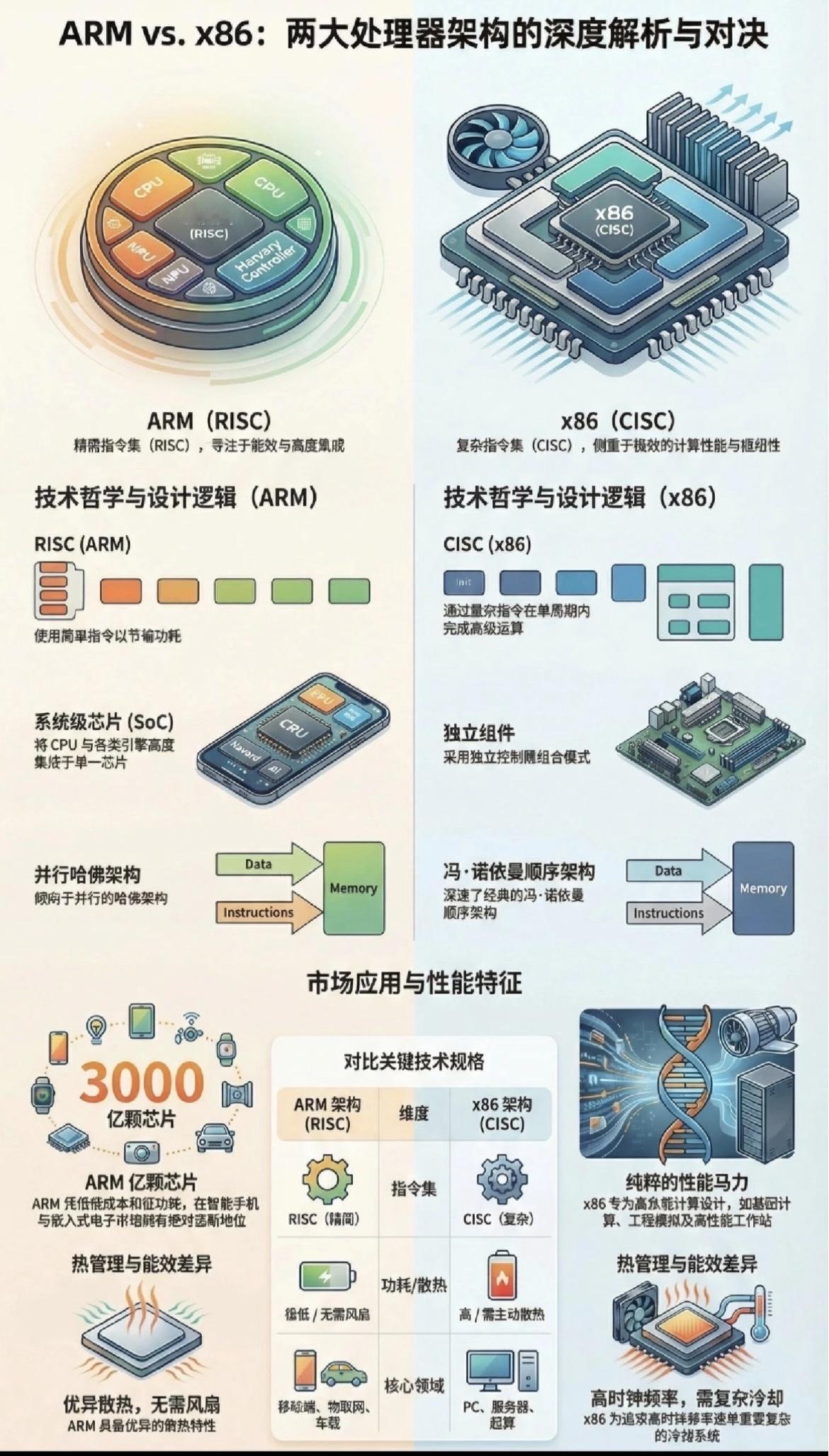 一张图了解ARM和X86的不同