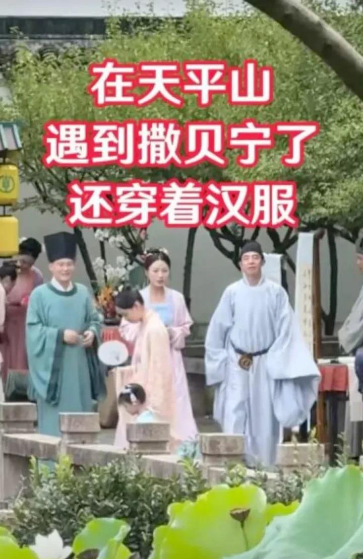撒贝宁来苏州天平山景区了，不是来打卡旅游的，而是来拍摄一部重现唐宋文化名人的寻根