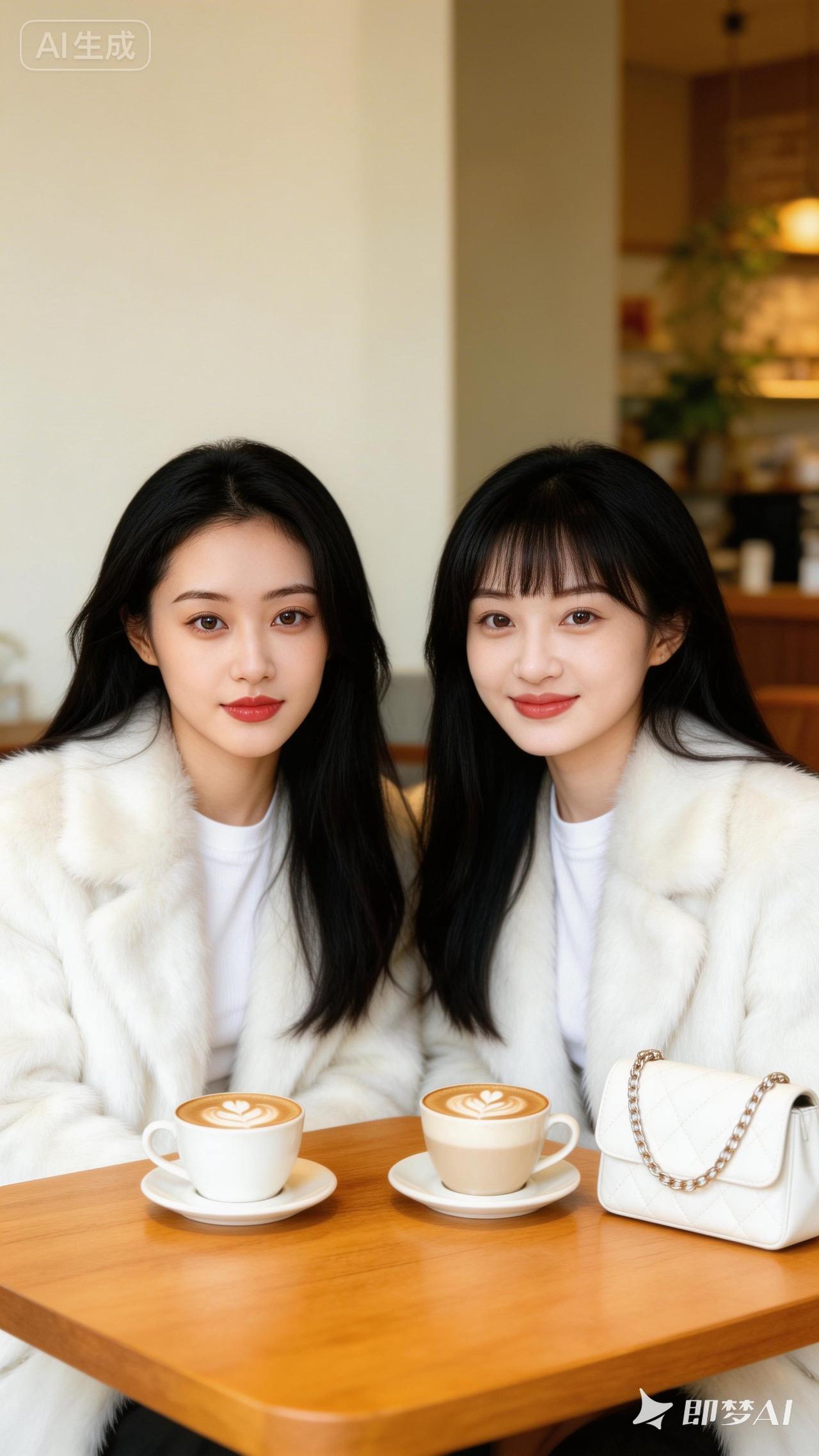 闺蜜咖啡时光，温暖冬日里的美好瞬间😊