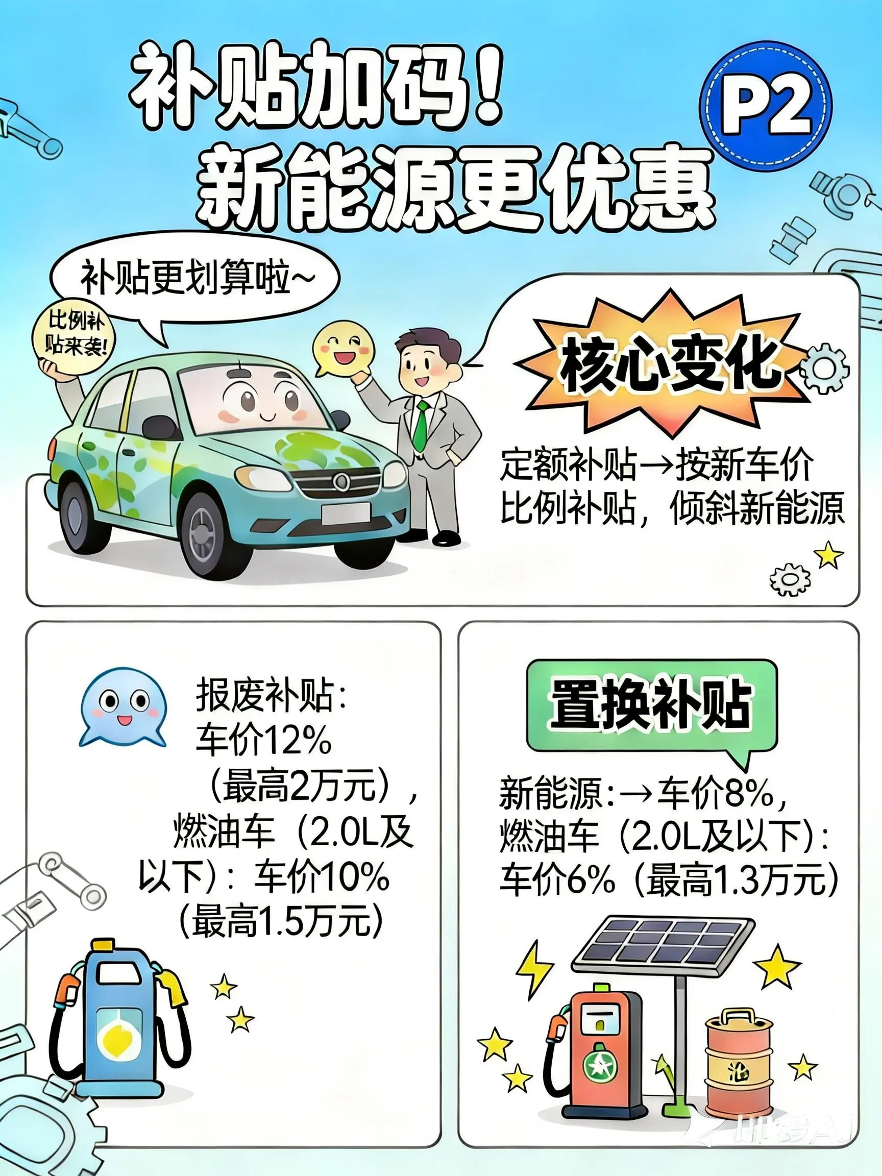 2026年购车补贴详解1月1日起执行，记住核心是以旧换新（分为报废...
