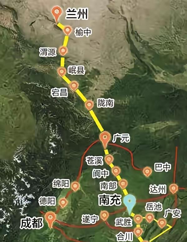 为什么兰渝铁路不走大合川-武胜-南充线路，一条直线多完美！#北碚合川铁路#