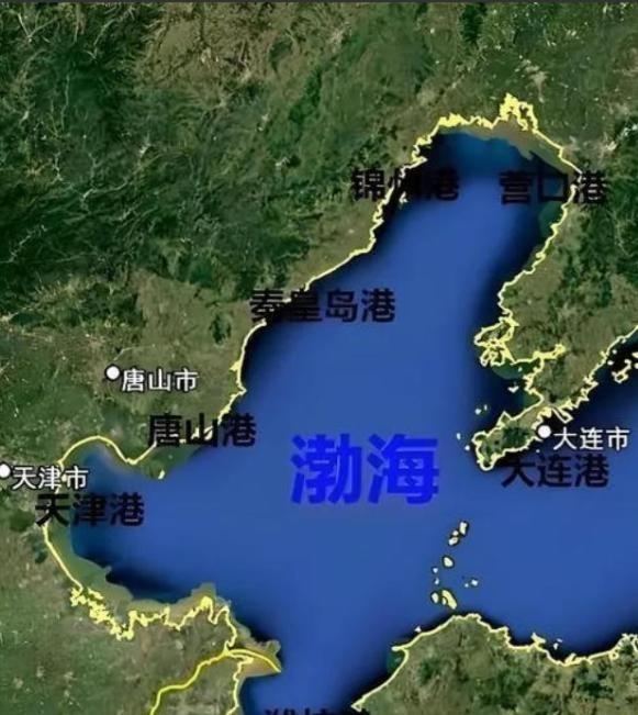毛主席真是高明，不服不行！原来今天的渤海能完全属于中国，没有一艘外船胆敢驶入，完