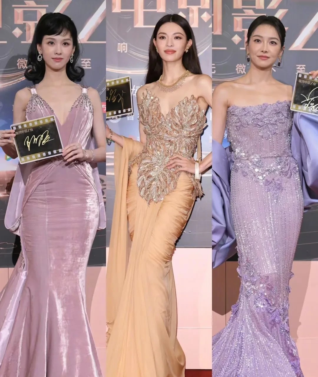 左边是陈都灵，1993年出生，身高168cm。中间是钟楚曦，1993年出生，身