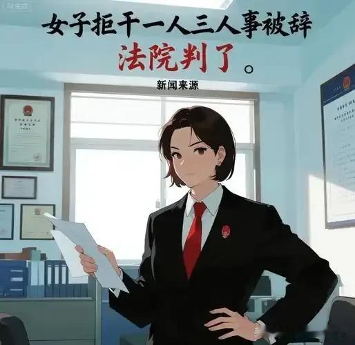 拒绝一个人干三份工作而被单位辞退怎么办？因为两名同事接连离职，一女子被要求接手