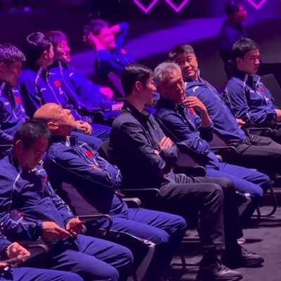 3.14日，王主席秦指肖指王皓组成了豪华观赛团，在看温瑞博比赛，温瑞博4-2邱